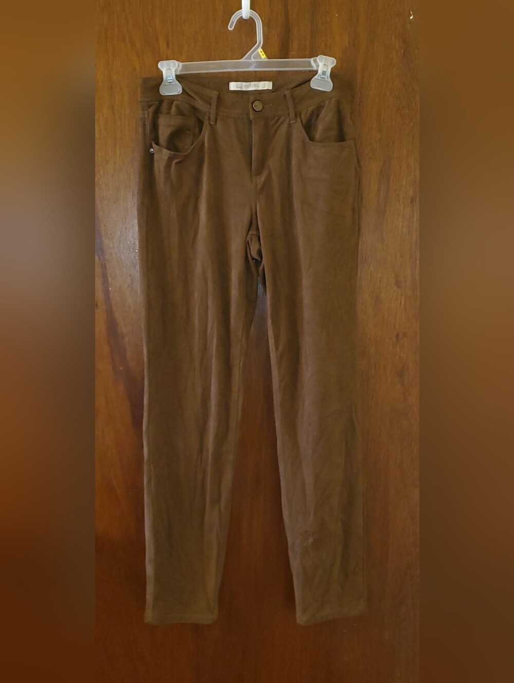 Odyn Brown Faux Suede Pants Sz 8